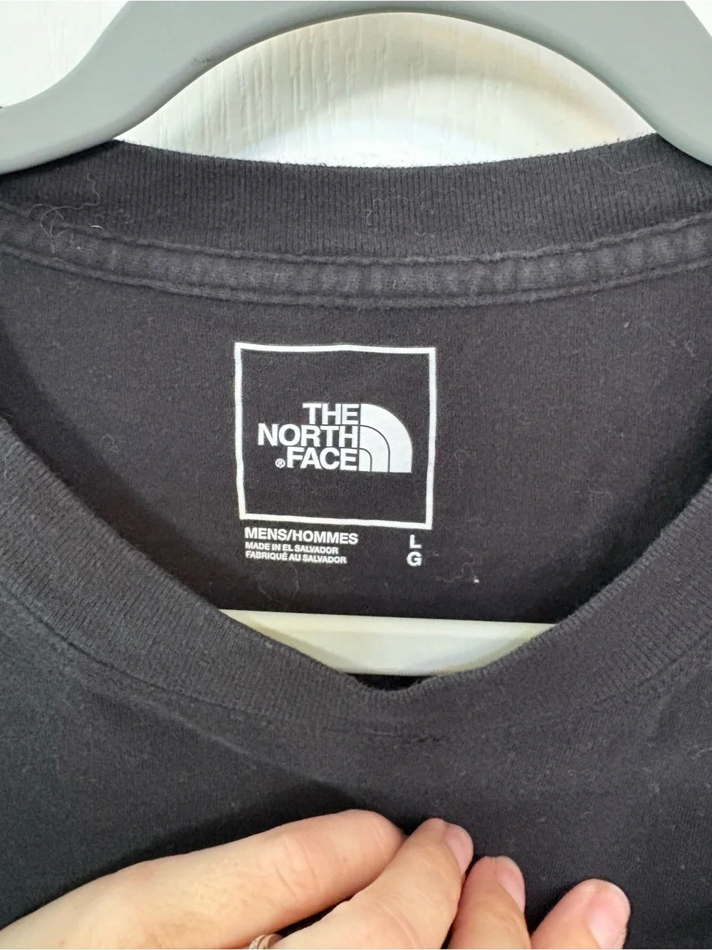The North Face Black Tee with White Logo